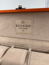 Carica l&#39;immagine nel visualizzatore di Gallery, Box luxury porta orologi Biondo 5 posti arancione
