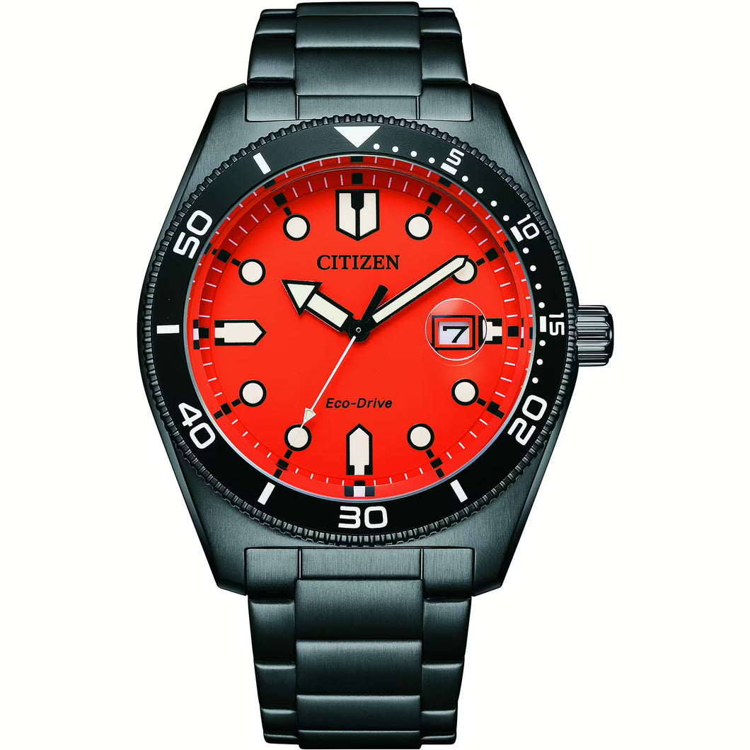 Citizen of Marine Ecodrive 1760 orange AW1765-88X