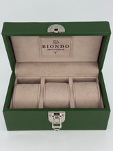 Carica l&#39;immagine nel visualizzatore di Gallery, Box luxury porta orologi Biondo 3 posti verde scuro
