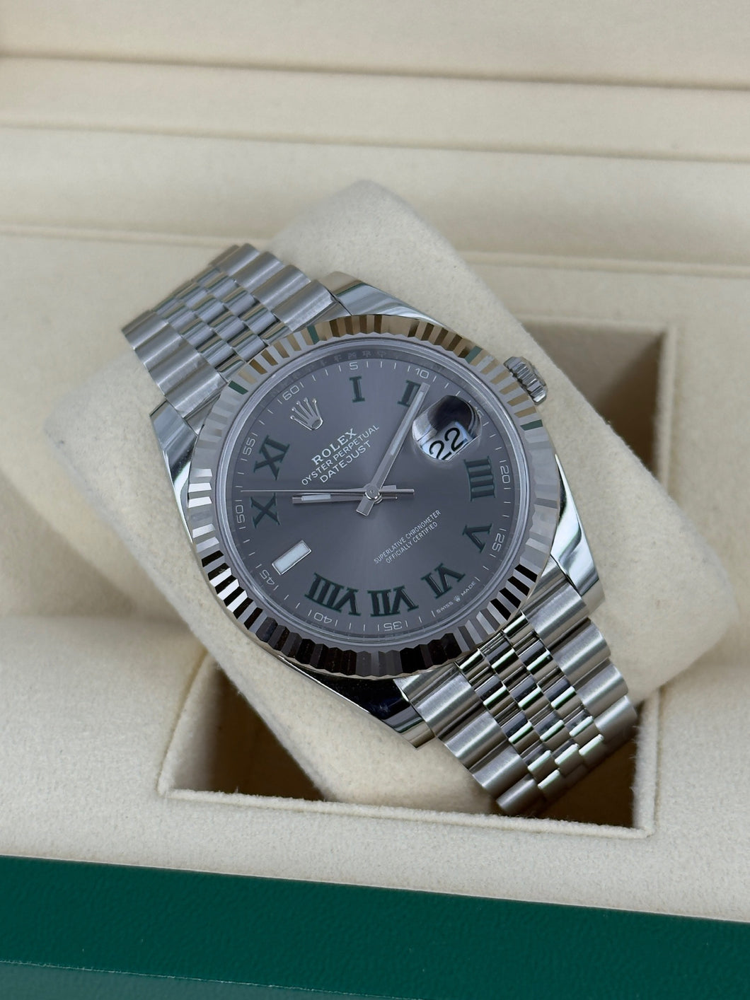 Rolex Datejust 41 Wimbledon ref. 126334 year 2021 full set