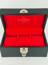 Carica l&#39;immagine nel visualizzatore di Gallery, Box luxury porta orologi Biondo 3 posti nera
