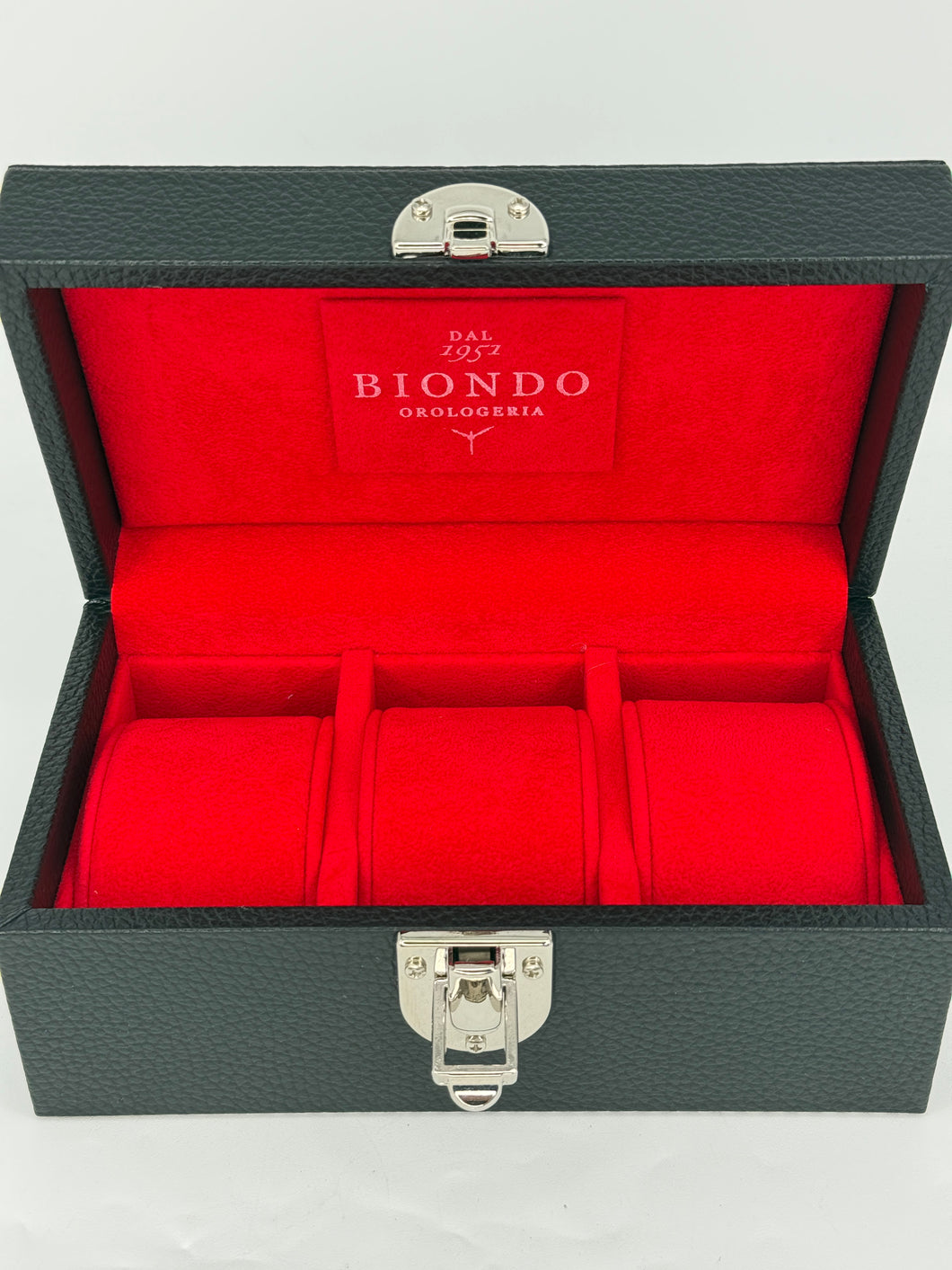 Box luxury porta orologi Biondo 3 posti nera