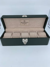 Carica l&#39;immagine nel visualizzatore di Gallery, Box luxury porta orologi Biondo 5 posti verde

