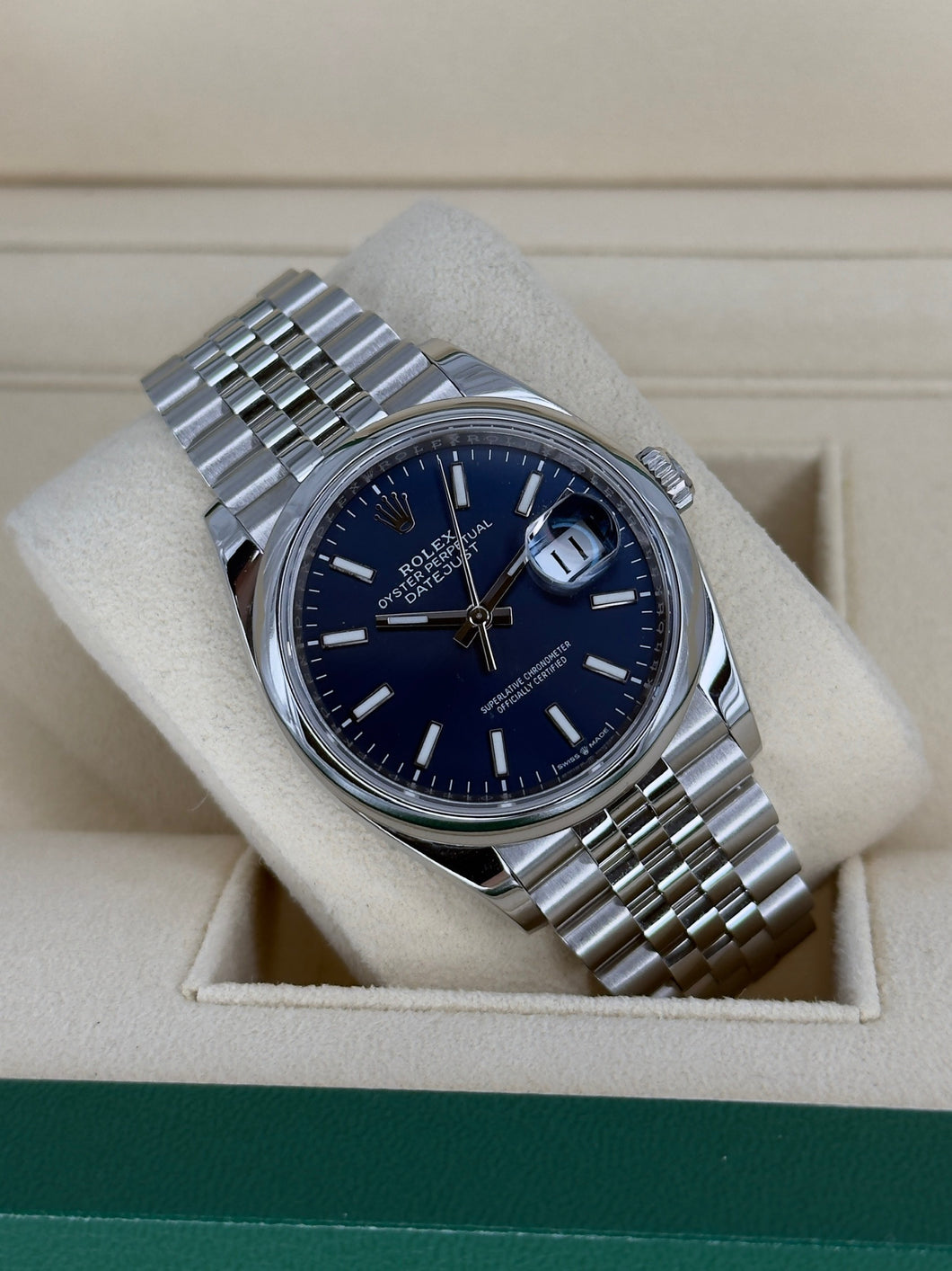 Rolex Datejust 36mm Blu ref. 126200 year 2021 full set