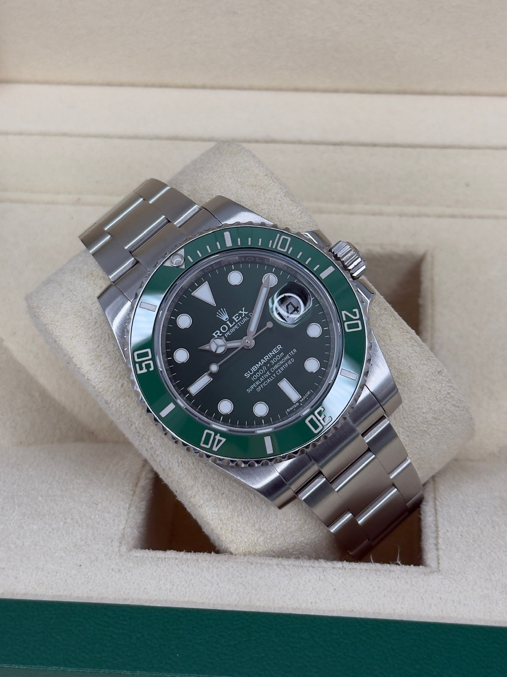 Rolex Submariner Date Hulk 116610LV year 2017 full set BIONDO GIOIELLERIA