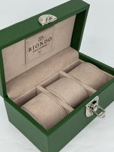 Carica l&#39;immagine nel visualizzatore di Gallery, Box luxury porta orologi Biondo 3 posti verde scuro
