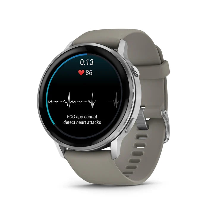 GARMIN 010-03014-01 VENU 4 SILVER SILICONE GRAY