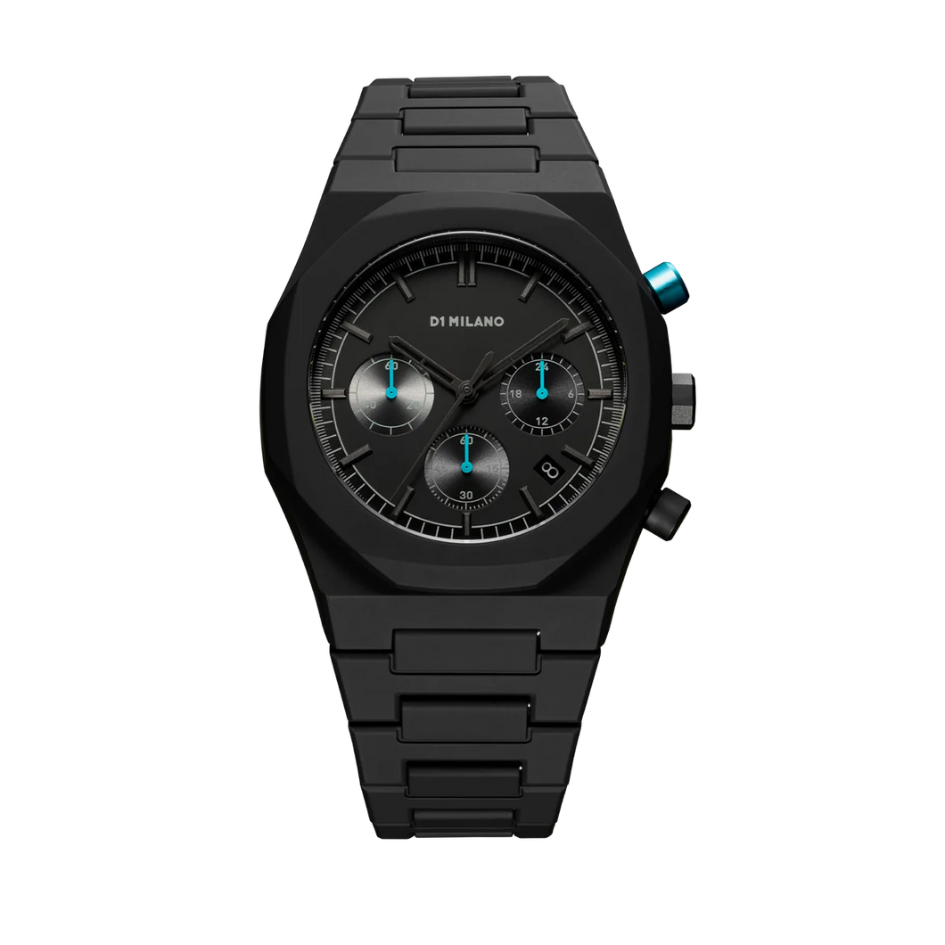 D1 Milano Polychrono 40,5 MM Charcoal Black D1-PHBJ07