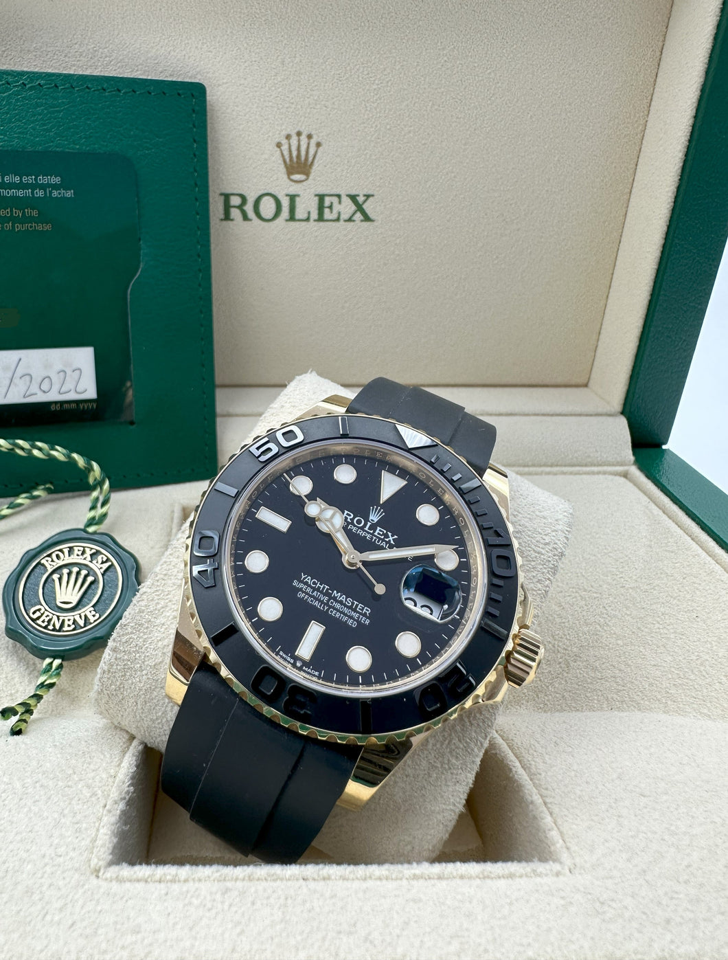 Rolex Yacht-Master oro giallo 226658 Oysterflex 42mm FULL SET 2022