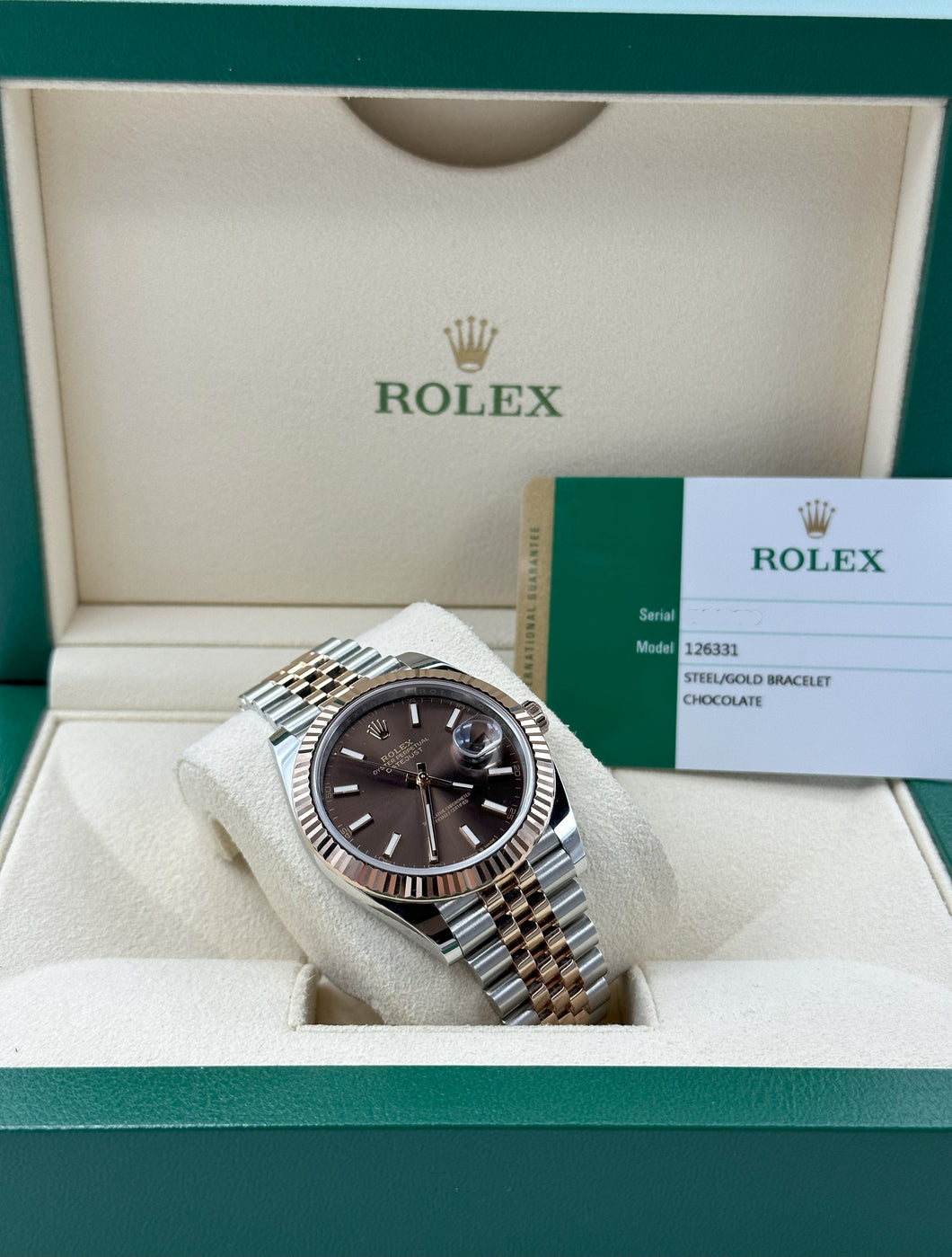 Rolex Datejust Chocolate 41mm 126331 full set 2019