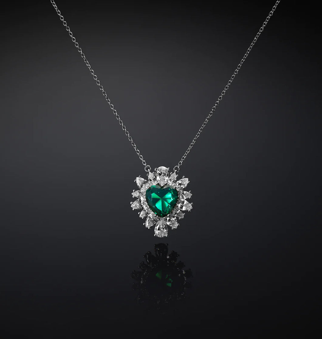 Collana donna CHIARA FERRAGNI pendente cuore emerald