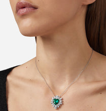 Carica l&#39;immagine nel visualizzatore di Gallery, Collana donna CHIARA FERRAGNI pendente cuore emerald
