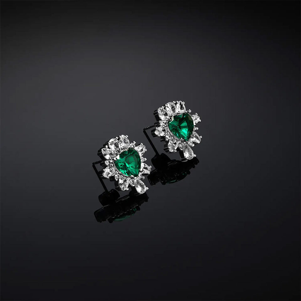 Orecchini CHIARA FERRAGNI cuore verde