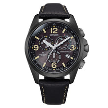 Carica l&#39;immagine nel visualizzatore di Gallery, Orologio uomo CITIZEN Radiocontrollato pelle nero
