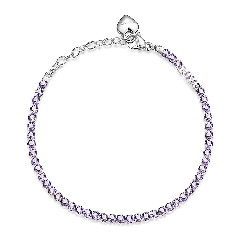 Bracciale donna BROSWAY tennis tanzanite LOVE