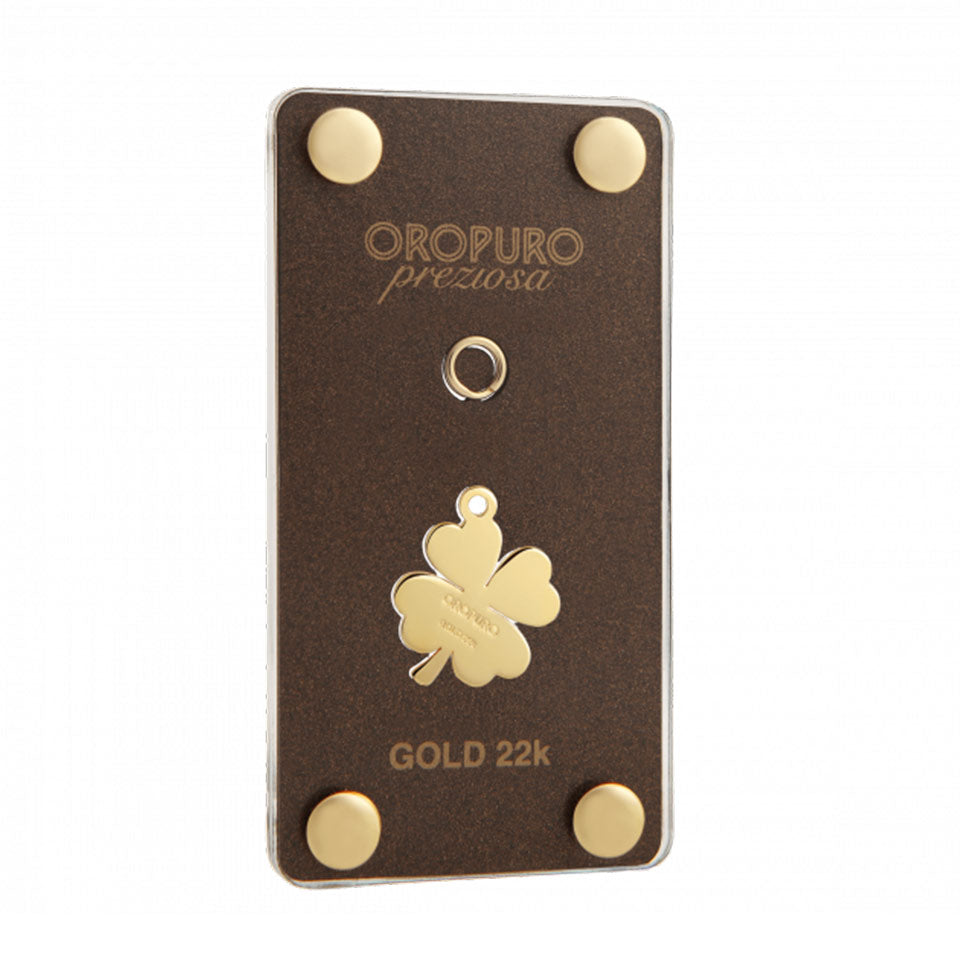 Ciondolo QUADRIFOGLIO in oro 22kt