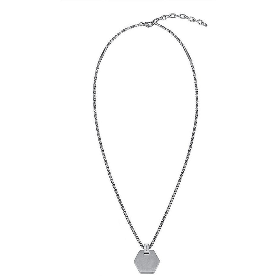 Collana uomo BREIL con piastra esagonale
