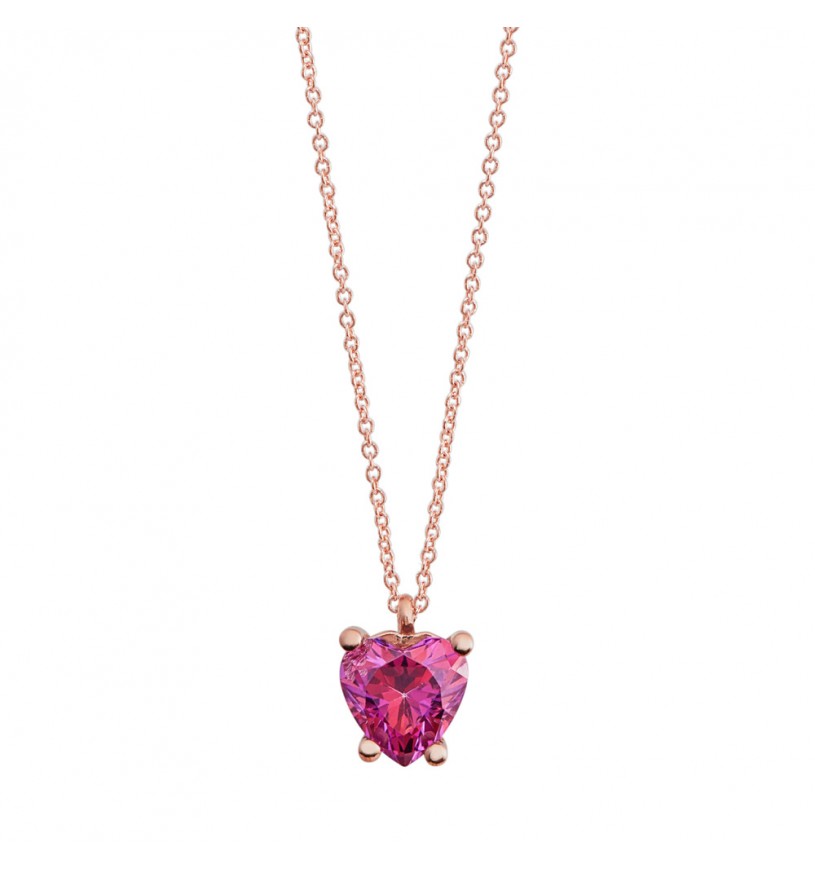 Collana AMBROSIA cuore in oro rosa