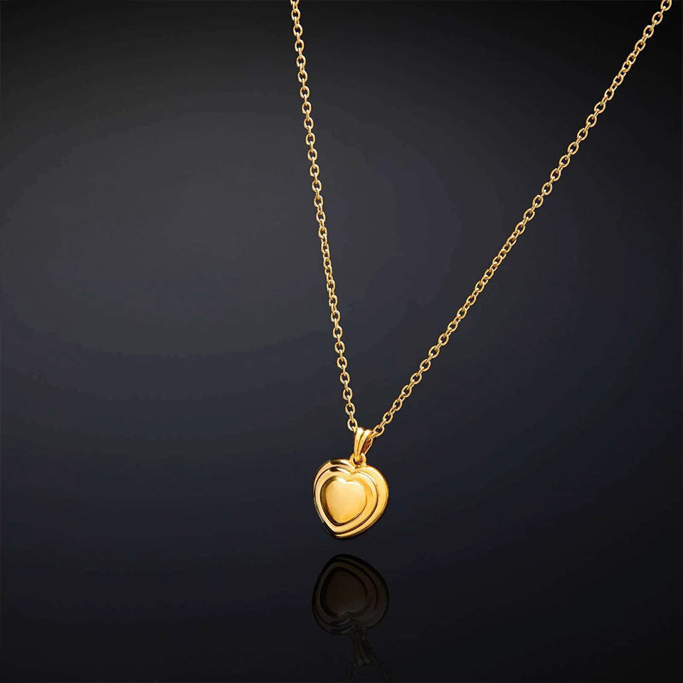 Collana donna CHIARA FERRAGNI cuore dorato liscio