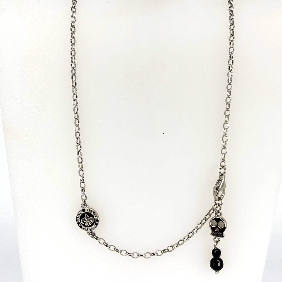 Collana uomo in argento con teschio