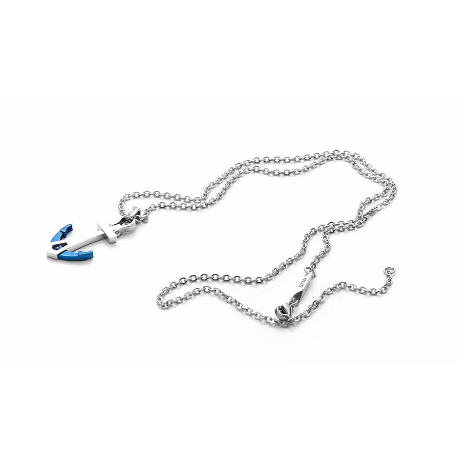 Collana uomo PACIOTTI 4US con ancora blu