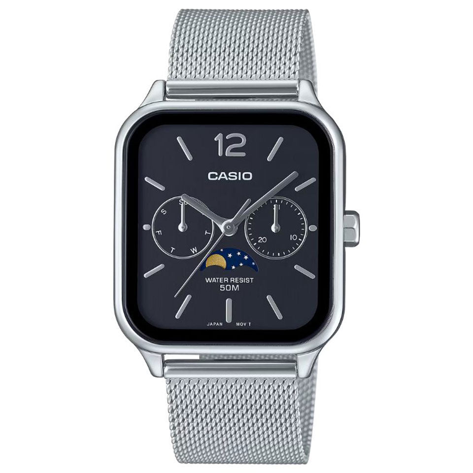 Orologio CASIO con fasi lunari nero BIONDO GIOIELLERIA