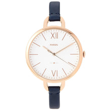 Carica l&#39;immagine nel visualizzatore di Gallery, Orologio donna FOSSIL pelle blu
