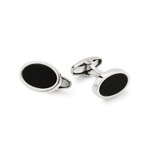 Gemelli UNOAERRE ovali con onice nero