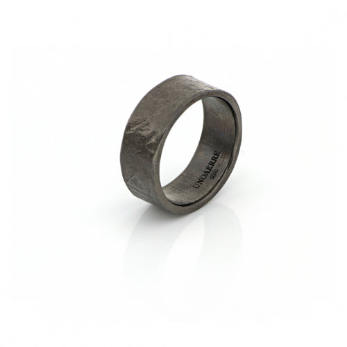 Anello uomo UNOAERRE argento brunito