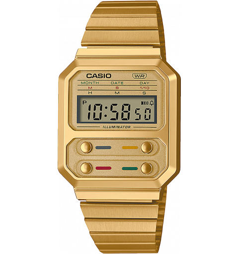 Orologio CASIO Vintage Digitale Dorato A100WEG-9AEF