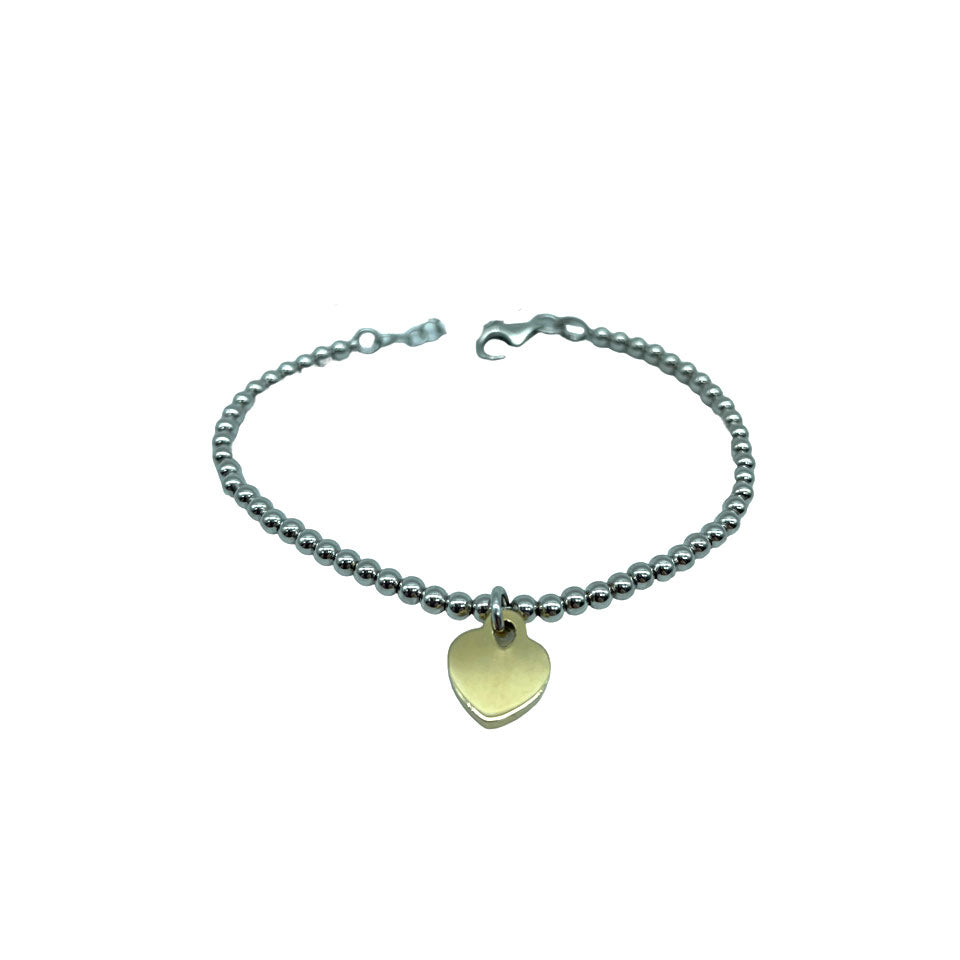 Bracciale donna argento con cuore