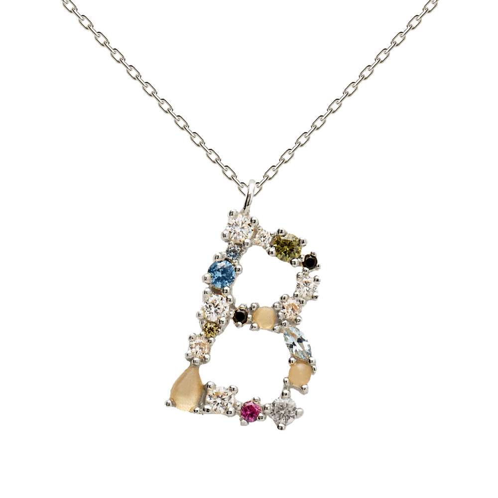 Collana donna PDPAOLA con iniziale argentata