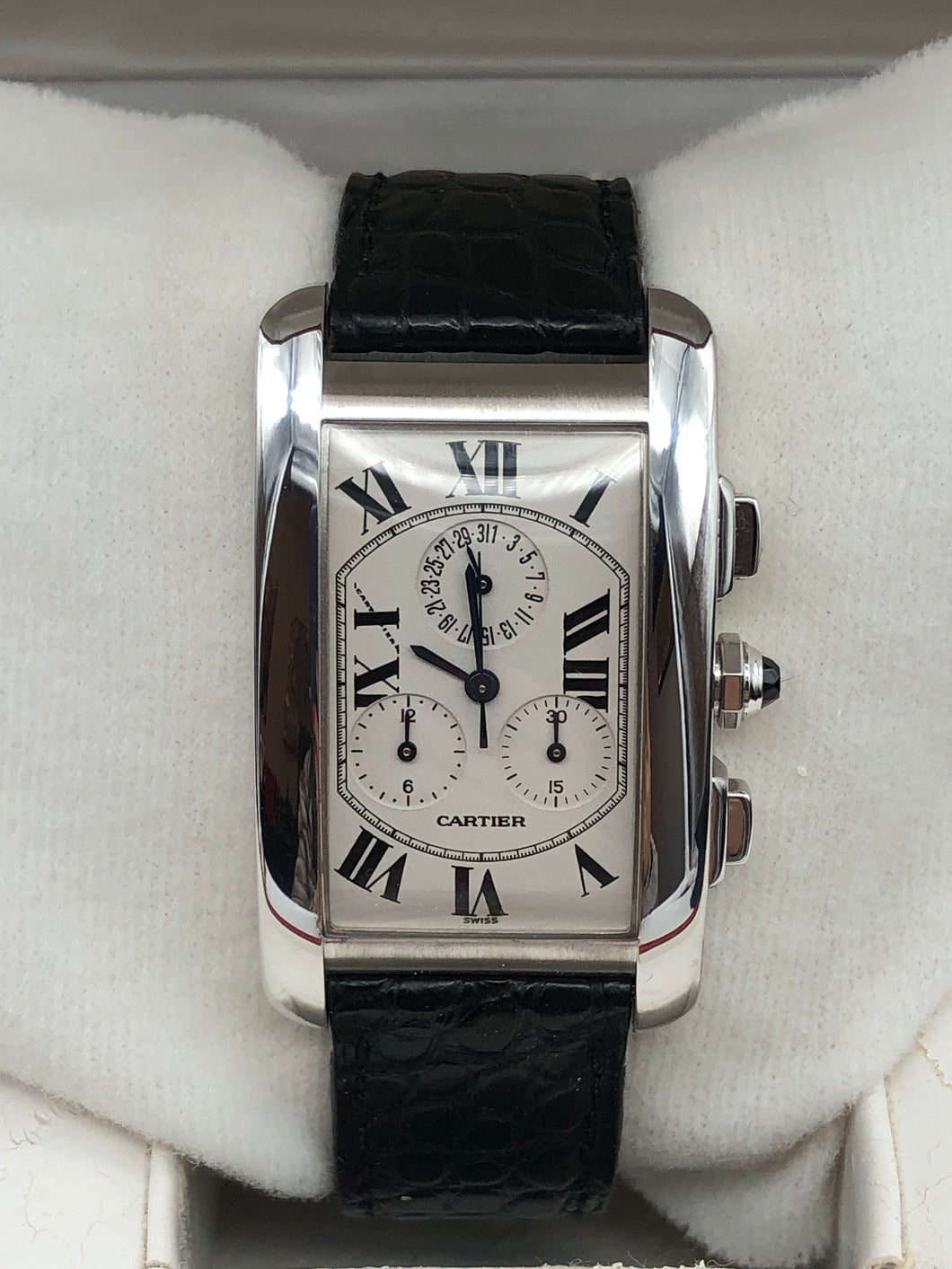 Cartier Tank Américaine Chronograph 2312 18k White Gold