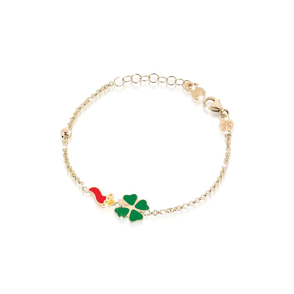 Bracciale LE BEBÉ Quadrifoglio e Cornetto