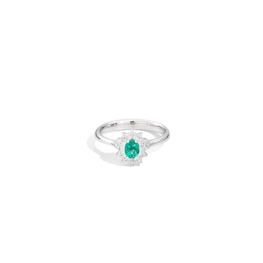 Anello RECARLO Camelia con Smeraldo