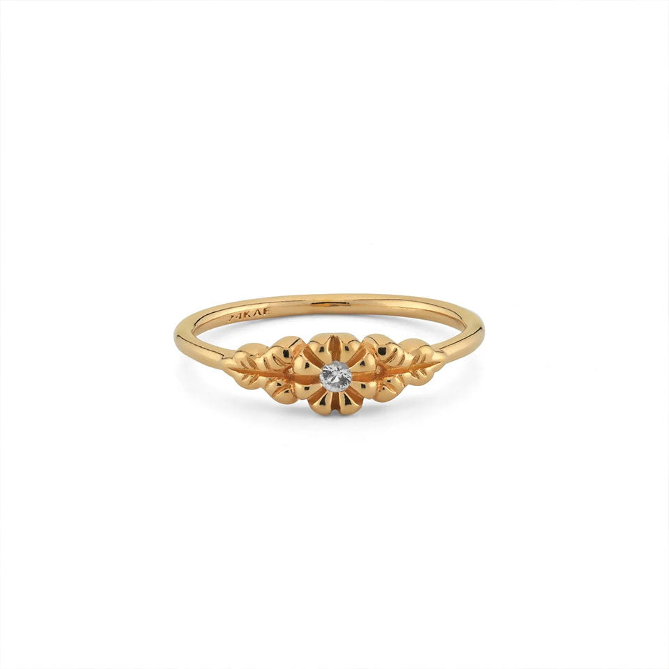 Anello donna 24Kae con fiore