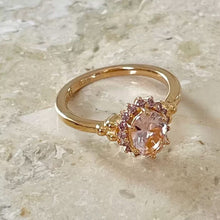 Carica l&#39;immagine nel visualizzatore di Gallery, Anello donna 24Kae con pietra rosa
