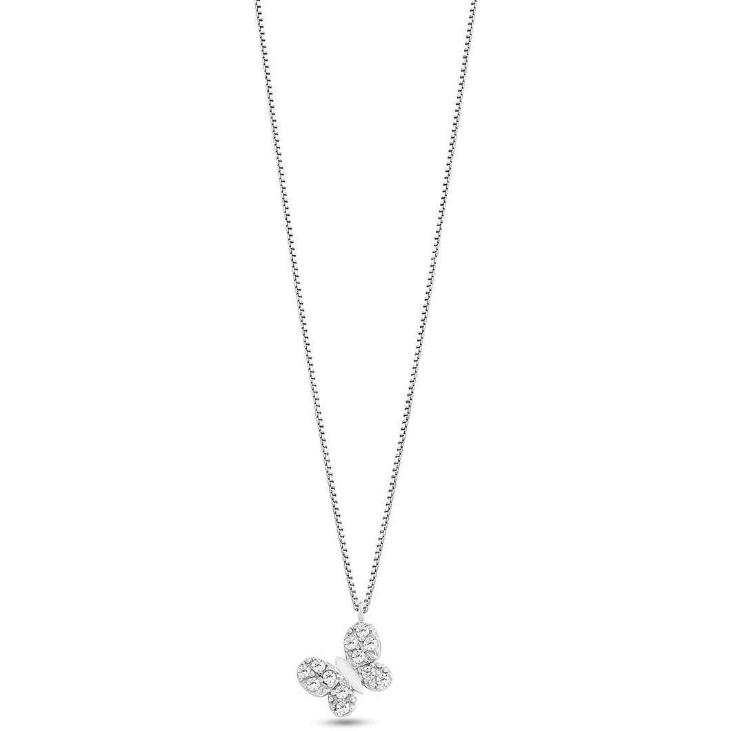 Collana AMBROSIA farfalla in oro bianco