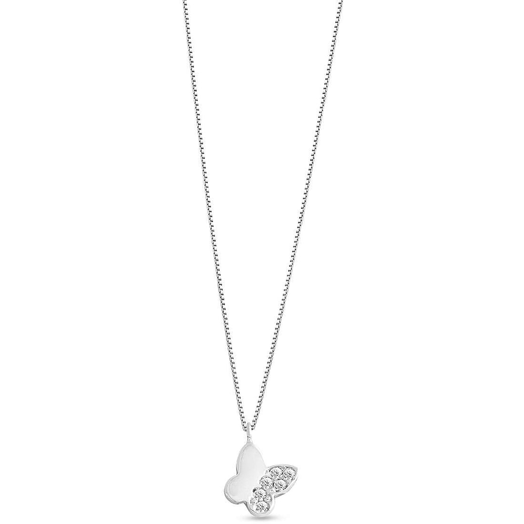 Collana AMBROSIA farfalla in oro bianco