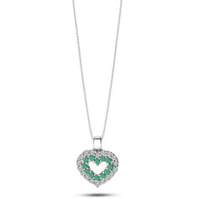 Carica l&#39;immagine nel visualizzatore di Gallery, Collana AMBROSIA in oro bianco con cuore colorato

