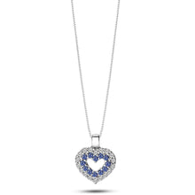 Carica l&#39;immagine nel visualizzatore di Gallery, Collana AMBROSIA in oro bianco con cuore colorato
