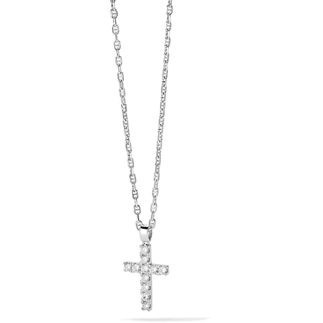Collana uomo COMETE Gioielli con croce bianca